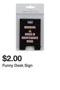 Five Below Funny Desk Sign offer