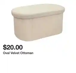 Five Below Oval Velvet Ottoman offer