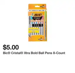 Five Below Bic Cristal Xtra Bold Ball Pens 8-Count offer
