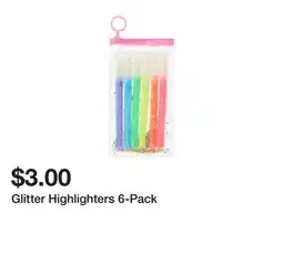 Five Below Glitter Highlighters 6-Pack offer