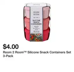 Five Below Room 2 Room Silicone Snack Containers Set 3-Pack offer