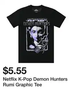 Five Below Netflix K-Pop Demon Hunters Rumi Graphic Tee offer