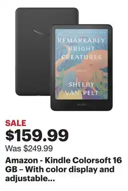 Best Buy Amazon - Kindle Colorsoft 16 GB β With color display and adjustable warm lightβ - 2025 - Black offer