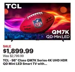 Best Buy TCL - 98 Class QM7K Series 4K UHD HDR QD Mini LED Smart TV with Google TV (2025) offer