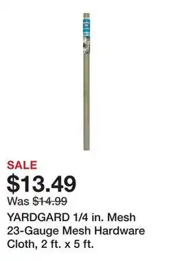 Tractor Supply Company YARDGARD 1/4 in. Mesh 23-Gauge Mesh Hardware Cloth, 2 ft. x 5 ft offer