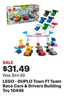 Best Buy LEGO - DUPLO Town F1 Team Race Cars & Drivers Building Toy 10445 offer