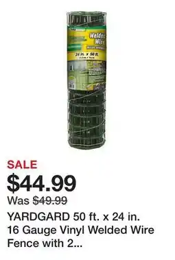 Tractor Supply Company YARDGARD 50 ft. x 24 in. 16 Gauge Vinyl Welded Wire Fence with 2 in. x 3 in. Mesh, Green offer