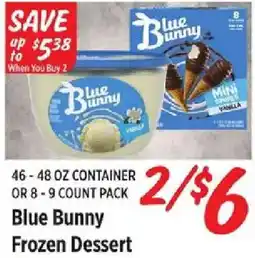 Rouses Blue Bunny Frozen Dessert offer