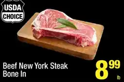 Super King Markets Beef New York Steak Bone In offer