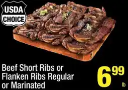 Super King Markets Usda choice beef short ribs or flanken ribs offer