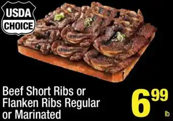 Super King Markets Usda choice beef short ribs or flanken ribs offer
