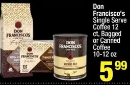 Super King Markets Don francisco's single serve coffee offer