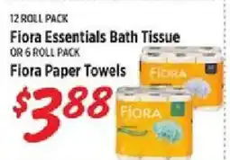 Rouses Flora Essentials Bath Tissue or Flora Paper Towels offer