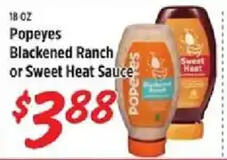Rouses Popeyes Blackened Ranch or Sweet Heat Sauce offer