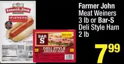 Super King Markets Farmer John meat weiners or bar-s deli style ham offer