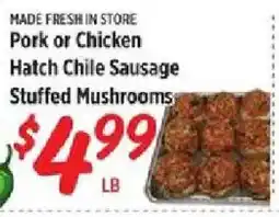 Rouses Hatch Chile Sausage Stuffed Mushrooms offer