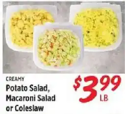 Rouses Creamy Potato Salad, Macaroni Salad or Coleslaw offer
