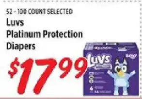 Rouses Luvs Platinum Protection Diapers offer