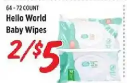 Rouses Hello World Baby Wipes offer