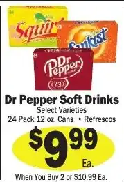 Sellers Bros Dr Pepper Soft Drinks offer