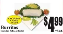 Baja Ranch Burritos Carnitas, Pollo, Al Pastor offer