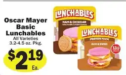 Sellers Bros Oscar Mayer Basic Lunchables offer