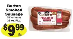 Sellers Bros Burton smoked sausage offer