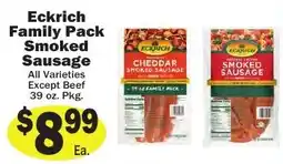 Sellers Bros Eckrich family pack smoked sausage offer