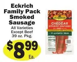 Sellers Bros Eckrich family pack smoked sausage offer