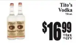 Baja Ranch Tito's Vodka offer