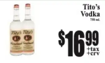 Baja Ranch Tito's Vodka offer