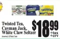 Baja Ranch Twisted Tea, Cayman Jack, White Claw Seltzer offer