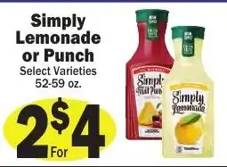 Sellers Bros Simply Lemonade or Punch offer