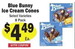 Sellers Bros Blue Bunny Ice Cream Cones offer
