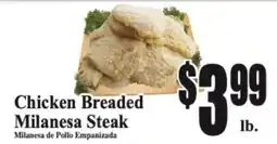 Baja Ranch Chicken Breaded Milanesa Steak offer