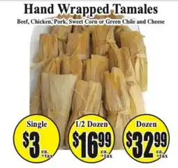 Baja Ranch Hand Wrapped Tamales offer