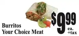 Baja Ranch Burritos Your Choice Meat offer