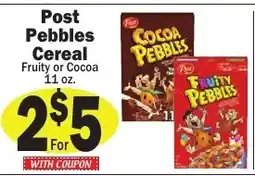 Sellers Bros Post Pebbles Cereal offer