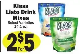 Sellers Bros Klass Listo Drink Mixes offer