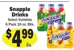 Sellers Bros Snapple Drinks offer