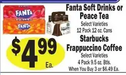 Sellers Bros Fanta Soft Drinks or Peace Tea offer