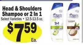 Sellers Bros Head & Shoulders Shampoo or 2 in 1 offer