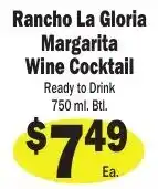 Sellers Bros Rancho La Gloria Margarita Wine Cocktail offer