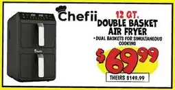 Ollie's CHEFII 12 QT. DOUBLE BASKET AIR FRYER offer