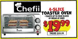 Ollie's CHEFII 4-SLICE TOASTER OVEN offer