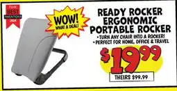 Ollie's READY ROCKER ERGONOMIC PORTABLE ROCKER offer