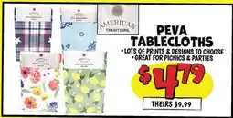 Ollie's AMERICAN TRADITIONS PEVA TABLECLOTHS offer