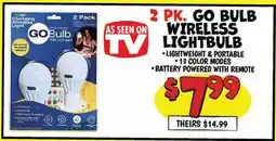 Ollie's 2 PK. GO BULB WIRELESS LIGHTBULB offer