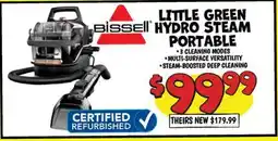 Ollie's BISSELL LITTLE GREEN BISSELL HYDRO STEAM PORTABLE offer
