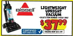 Ollie's BISSELL LIGHTWEIGHT UPRIGHT VACUUM offer
